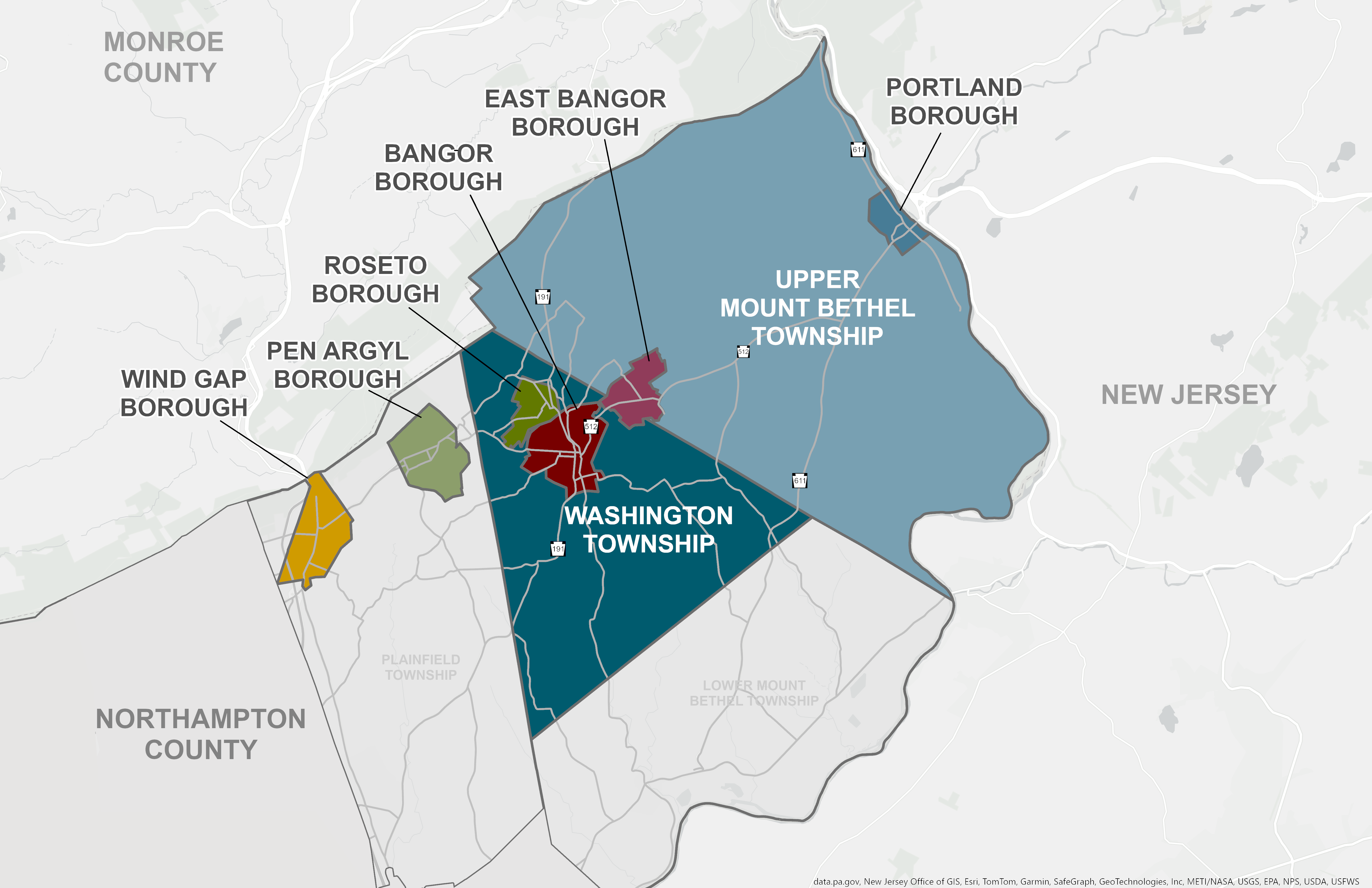 Plan Slate Belt Communities Map